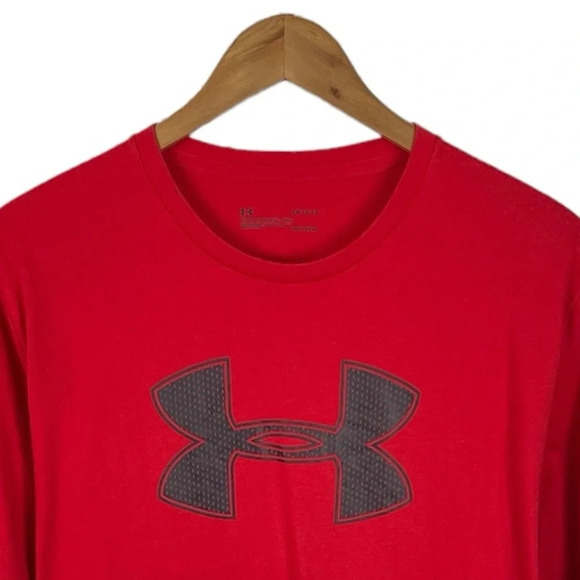 TS485 Mens Under Armour Loose Fit Heat Gear Logo Graphic T Shirt L - Picture 3 of 5